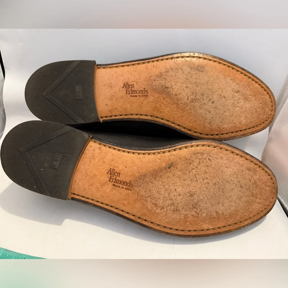 Allen Edmonds Woodstock Black & Brown Leather Braid Loafers sz 11.5 EEE - Picture 8 of 10